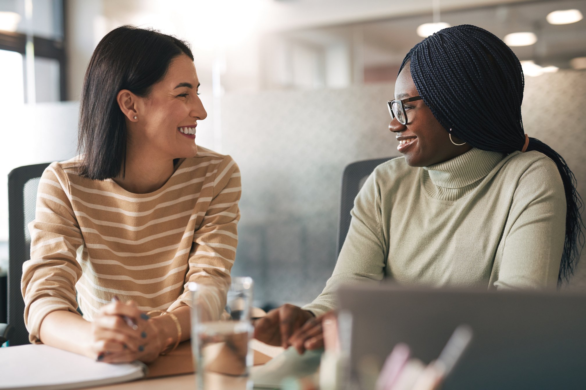 Two Women Having a Meeting in the Office